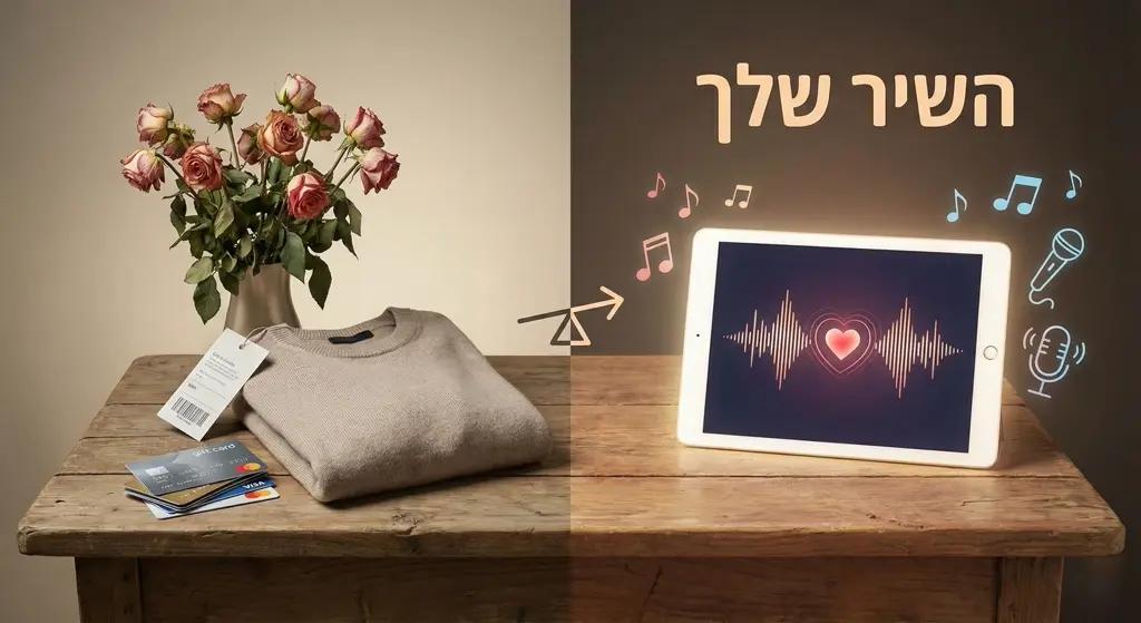 שיר AI נגד מתנות מסורתיות: מהי המתנה שבאמת שווה יותר?