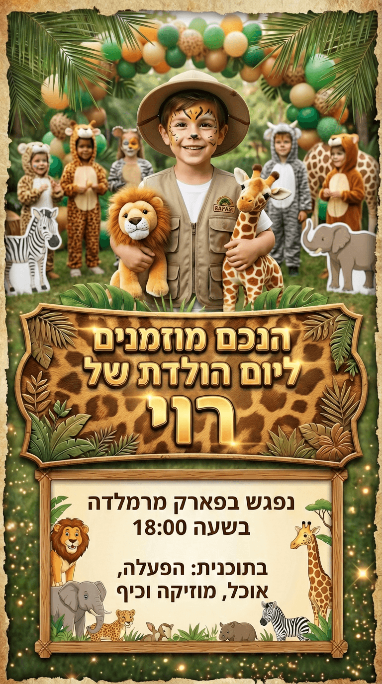 דוגמה להזמנה 1